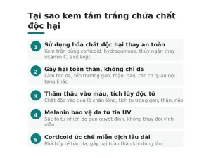 Tại sao kem tắm trắng chứa chất độc hại