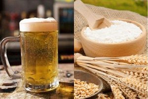 Bia kết hợp cám gạo giúp tẩy tế bào chết mạnh, làm sáng da nhưng chỉ nên dùng 1 lần/tuần.