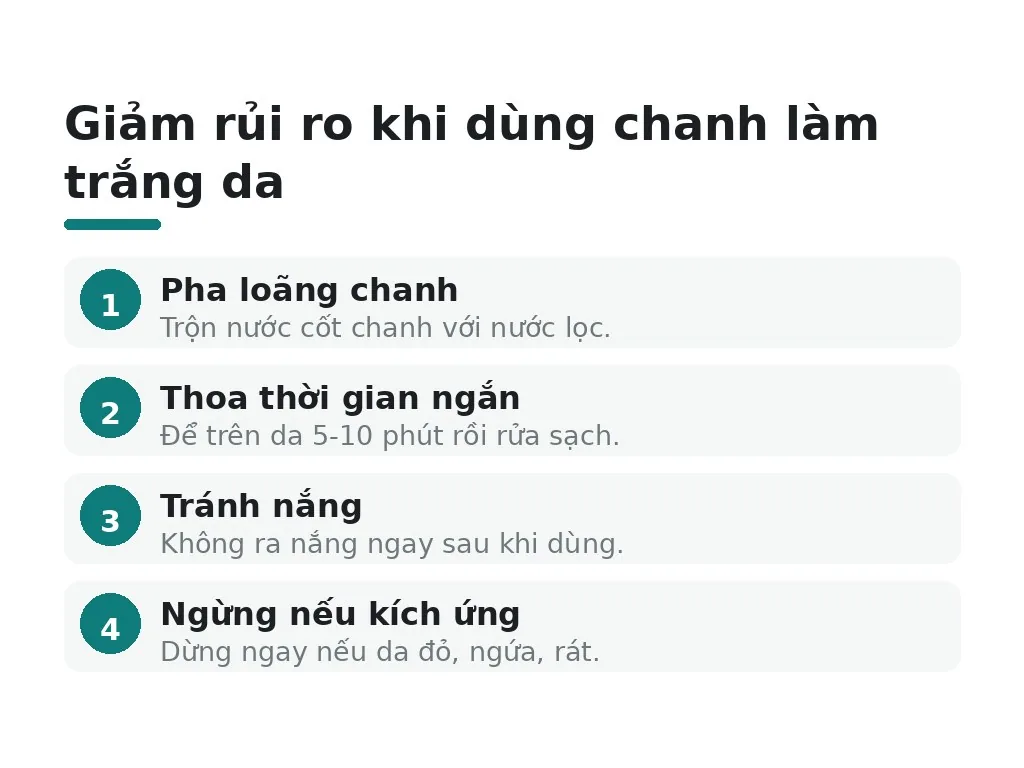 Dùng chanh làm trắng da tay có an toàn không?