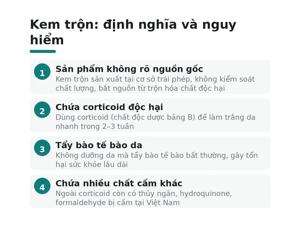 Kem trộn: định nghĩa và nguy hiểm