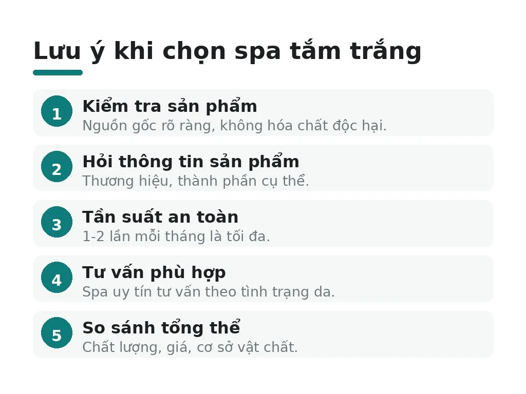 Lưu ý khi chọn spa tắm trắng uy tín