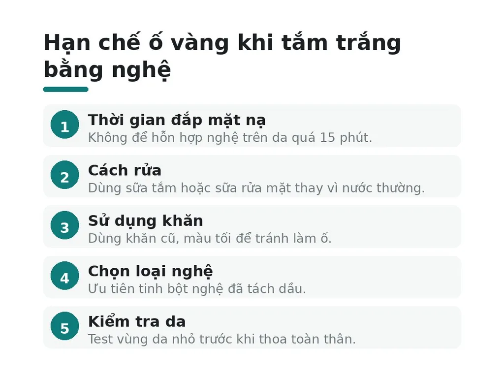 Tắm trắng bằng nghệ có gây ố vàng da không?
