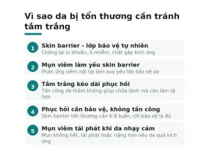 Vì sao da bị tổn thương cần tránh tắm trắng