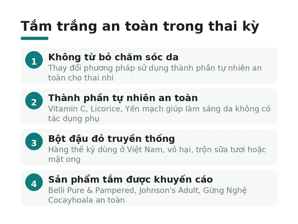 Phương pháp tắm trắng an toàn cho mẹ bầu